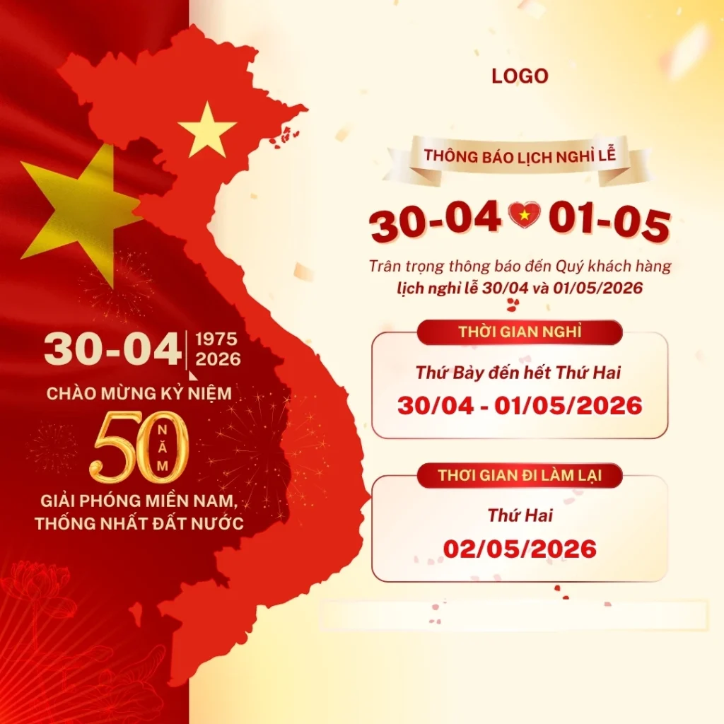 Cập nhật Templates thông báo nghỉ lễ 30/4 – 1/5 và Giỗ tổ Hùng Vương