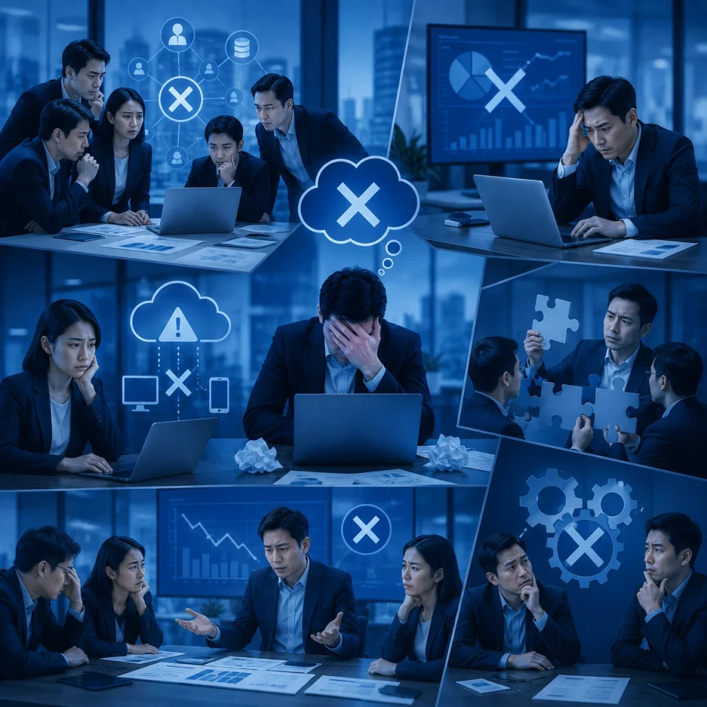 Những sai lầm khi ứng dụng công nghệ khiến doanh nghiệp thất bại trong quá trình chuyển đổi số và tối ưu vận hành.